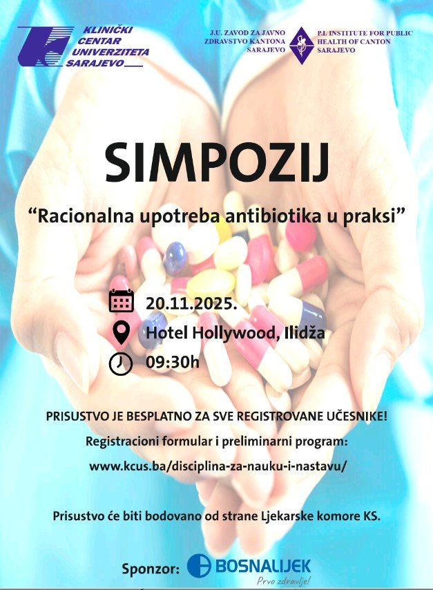 NAJAVA SIMPOZIJA: RACIONALNA UPOTREBA ANTIBIOTIKA U PRAKSI